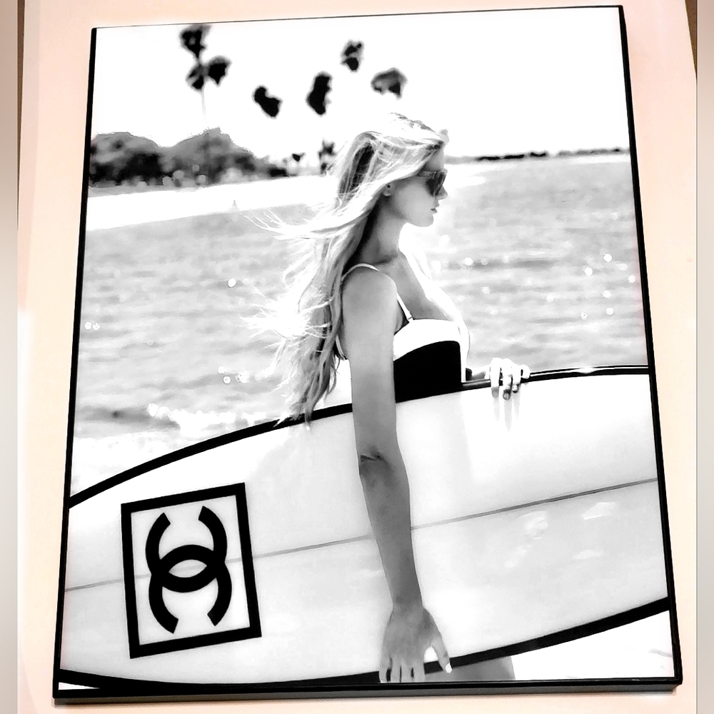Chanel 8 1/2"x11" Framed Wall Art